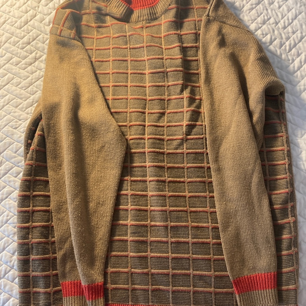 Men's Brown and Red Sweater